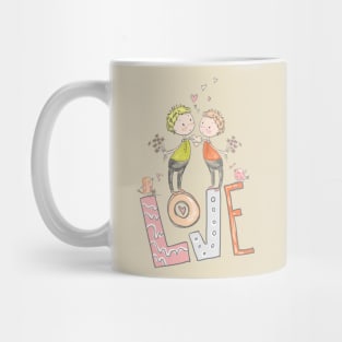 Big Love With 2 Boys - Boy loves Boy Mug